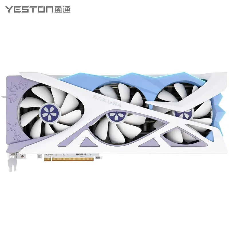 7700xt rx 7700xt rx7700xt yeston graphics card 12GB 192bit GDDR6 Video Card 12GB Sakura