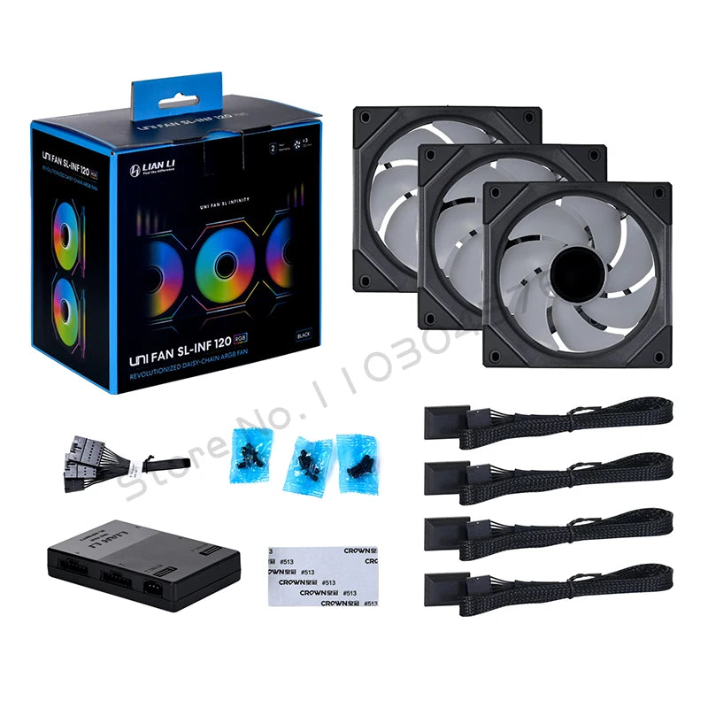 Lian Li Uni Fan SL-INF 120 Infinity Mirror Case Radiator Fan Cableless Gen.3th 12cm Watercooler Forward/ Reversed Blade